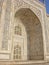 Fragment of a building of Taj Mahal, India.