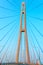 Fragment of cable-stayed bridge `Russky Bridge` to island Russkiy, Vladivostok, Primorsky Krai, Russia