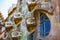 Fragment of Casa Batllo building in Barcelona in Spain