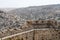 Fragment of  the city wall  near the Zion Gate in the old city of Jerusalem, Israel