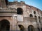 Fragment of Colosseum facade Flavian Amphitheatre in Rome, Lazio, Italy