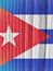 Fragment of Cuban flag on a dry wooden surface. Bright vertical illustration. Symbol of Cuba