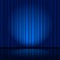 Fragment dark blue stage curtain