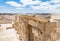 Fragment decoration over the entrance to the Nabatean temple in the Nabataean city of Avdat, located on the incense road in the Ju