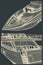 Fragment Drawings of a modern yacht