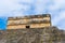 Fragment of el Castillo pyramid Temple of Kukulcan. General view. Architecture of ancient mayan civilization. Chichen Itza arche