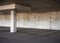 Fragment of an empty covered parking hall