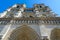 Fragment of facade of famous Notre Dame de Paris, Paris, France