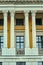 A fragment of the facade of a historic building with Corinthian columns