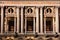 Fragment of the facade of the Opera Garnier late evening. Paris.