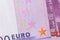 Fragment of a five hundred euro banknote. High resolution photo.