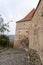 Fragment of the fortress wall of the Rupea Citadel built in the 14th century on the road between Sighisoara and Brasov in Romania