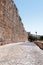 Fragment of the fortress walls near to the Zion Gate in the old tow in Jerusalem, Israel
