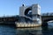 Fragment of the Galata bridge over the Golden horn Bay in Istanbul