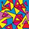 Fragment of geometric cubism, abstract seamless pattern 1.2