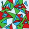 Fragment of geometric cubism, abstract seamless pattern 2.2