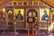 Fragment of the iconostasis in the Church in the Name of All Saints in the Siberian Land