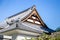 Fragment japanese traditional wooden roof