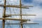 Fragment of masts and rigging of a sailing ship