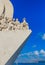 Fragment of monument to the Discoverers on the quay side of the River Tagus. Portugal, Lisbon