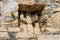 Fragment of Nohoch Mul pyramid in Coba. Ancient mayan building detail. Travel photo. Mexico. Quintana roo.