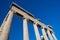 Fragment of Parthenon temple on the Acropolis in Athens.