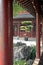 Fragment of a pavillon in Yuyuan gardens, Shanghai, China