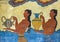 Fragment of the Procession Fresco at Knossos Palace in Crete, Greece