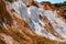 A fragment of a quarry of kaolin mining with beautiful slopes