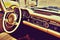 Fragment retro car dashboard.