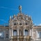 Fragment of the richly decorated facade of the Schloss Linderhof Linderhof Palace, the smallest of the three palaces built by