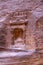 Fragment of the rock in the ancient city of Petra