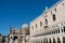 Fragment of the roof with domes. St. Mark`s Basilica Basilica di San Marco and doges palace.