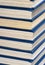 Fragment of a stack of books with a blue cover