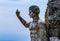 Fragment statue of emperor Augustus Caesar on monte solaro