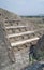 A fragment of the step pyramid in Teotihuacan