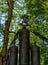 Fragment of Suomenlinna church perimeter fence constructed from historic Swedish gun barrels