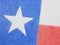 Fragment of Texas state flag. Patriotic textured illustration. Lone Star State