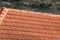 Fragment of a tiled roof in Israel