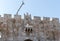 Fragment of the top of Lions Gate in Jerusalem, Israel