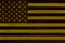 Fragment of the US flag. Dark olive tinted patriotic illustration. It looks like an army patch in khaki. Military Stars and