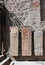 Fragment of the wall with old stone slabs in Mont-Saint -Michel