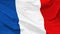 Fragment of a waving flag of the French Republic in the form of background