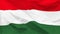 Fragment of a waving flag of the Hungary in the form of background