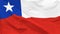 Fragment of a waving flag of the Republic of Chile in the form of background