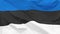 Fragment of a waving flag of the Republic of Estonia in the form of background