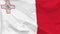 Fragment of a waving flag of the Republic of Malta in the form of background