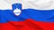 Fragment of a waving flag of the Republic of Slovenia in the form of background