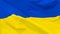 Fragment of a waving flag of the Ukraine in the form of background