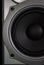 Fragment of a woofer of a home loudspeaker closeup